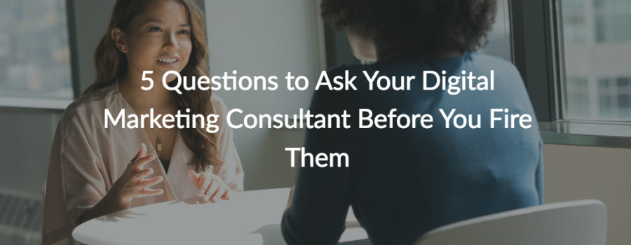 5 Questions to Ask Your Digital Marketing Consultant Before You Fire Them